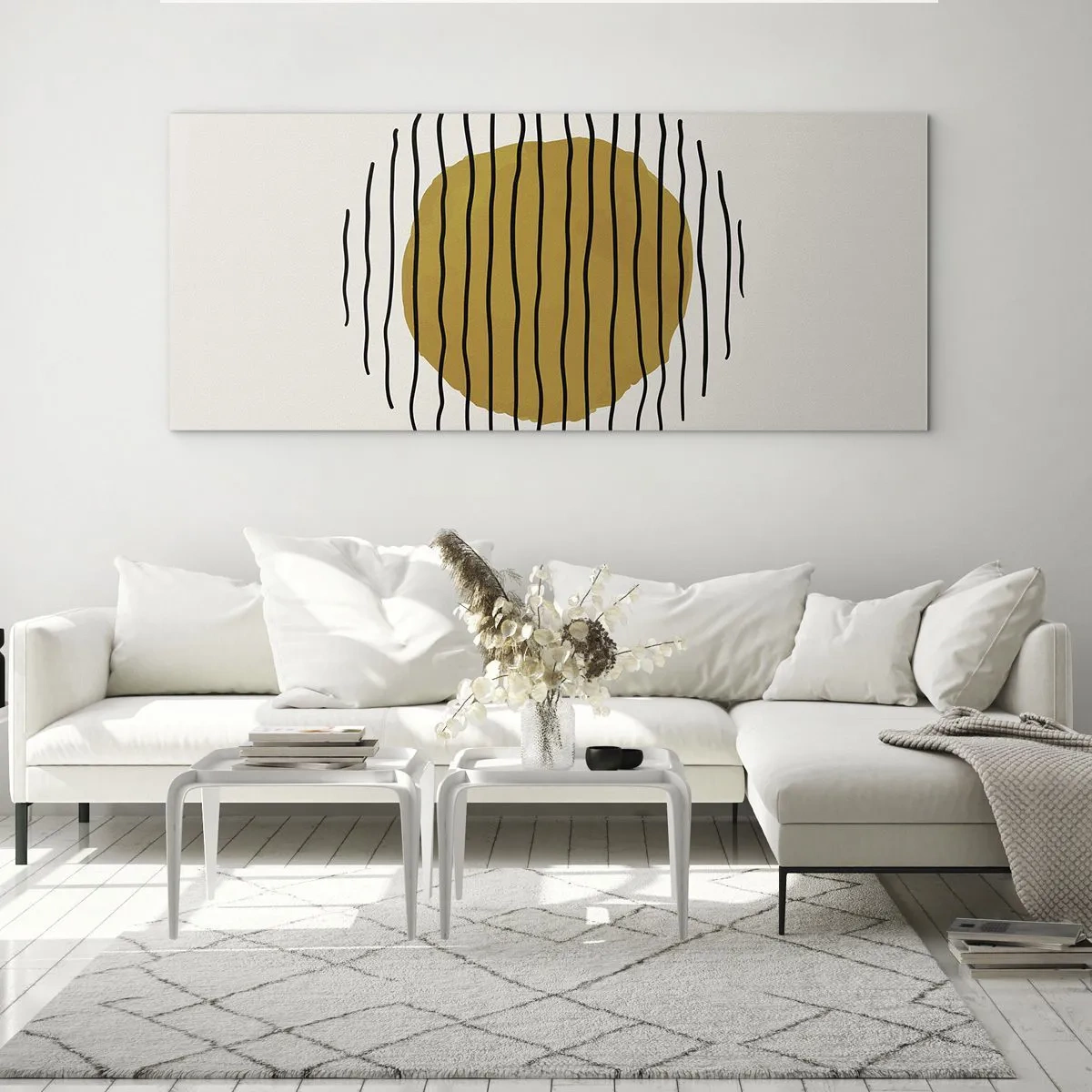 Obraz na skle - Abstrakce chvějící se žárem - 120x50 cm