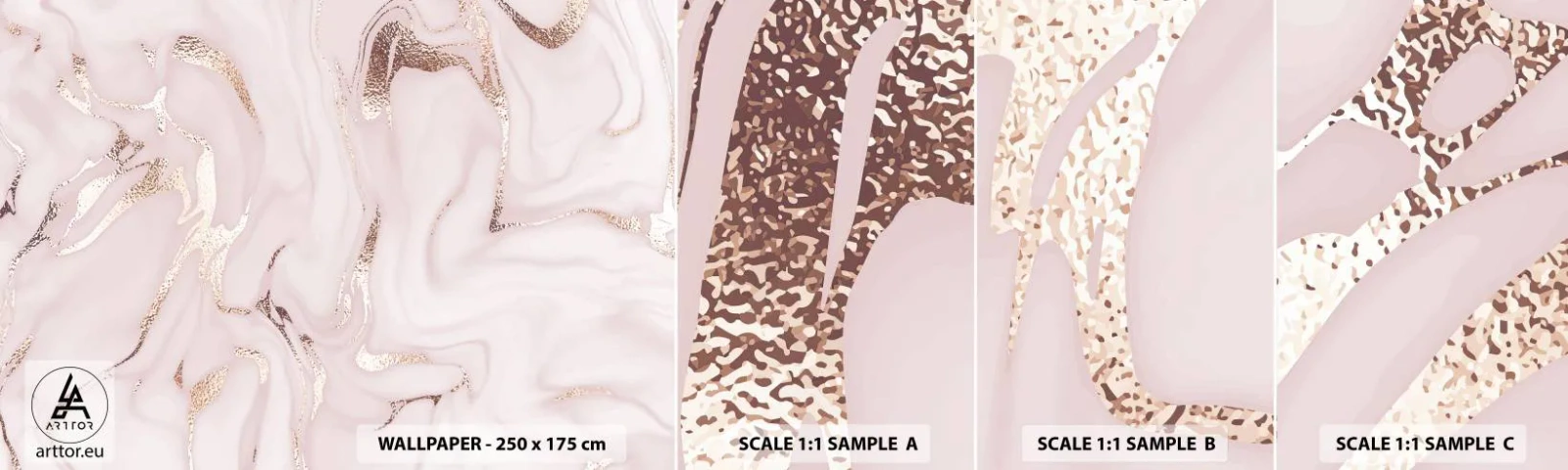 Vzor Fototapety Samolepicí Deluxe Sticker - V růžovém šílenství - Abstrakce, Kus, Moderní umění - 100x30 cm