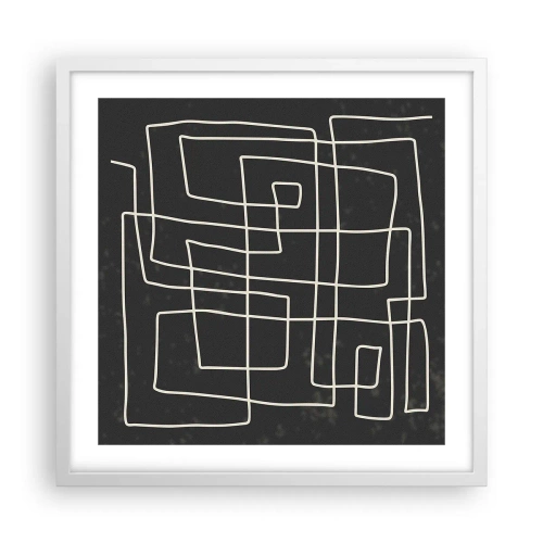 Plakát v bílém rámu - Není to tak jednoduché - 50x50 cm