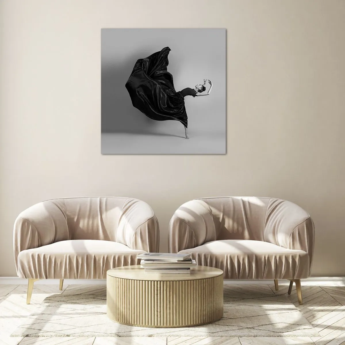 Obraz na skle - Okřídlený hudbou - 40x40 cm