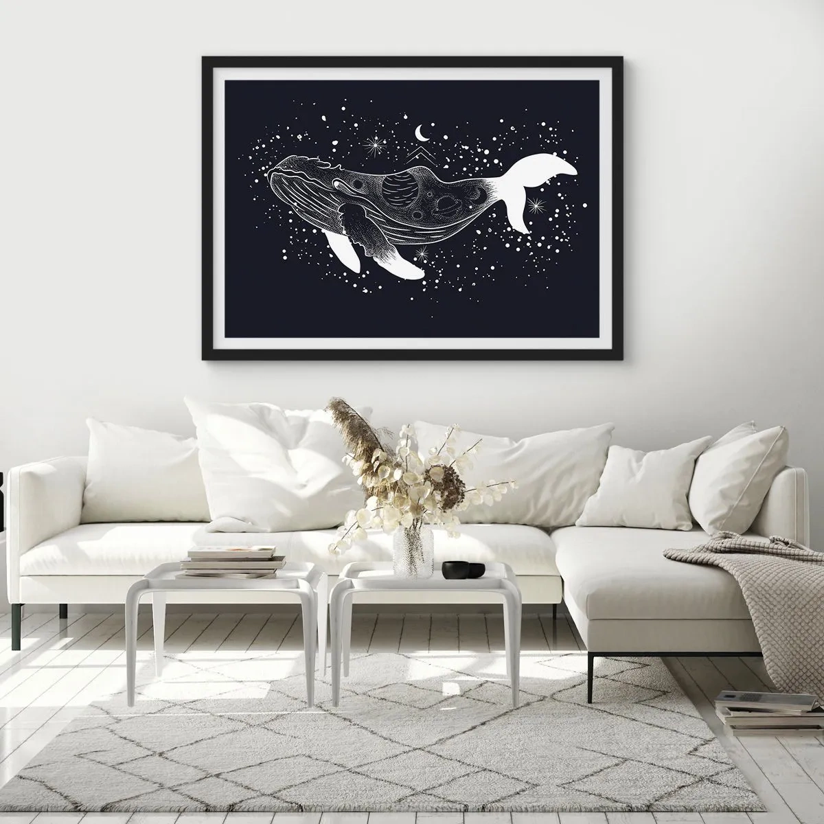Plakát v černém rámu - V oceánu vesmíru - 91x61 cm