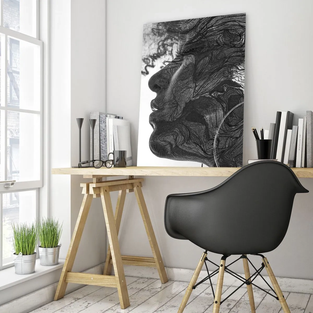 Obraz na skle - Zapletená ve snech - 80x120 cm