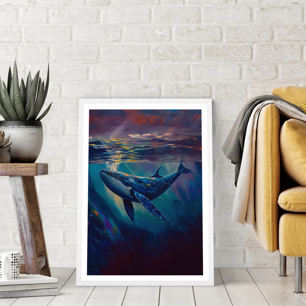 Plakát v bílém rámu - Vítej v mém světě - 40x50 cm