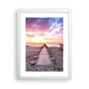 Plakát v bílém rámu - Okamžik hlubokého prožitku - 30x40 cm