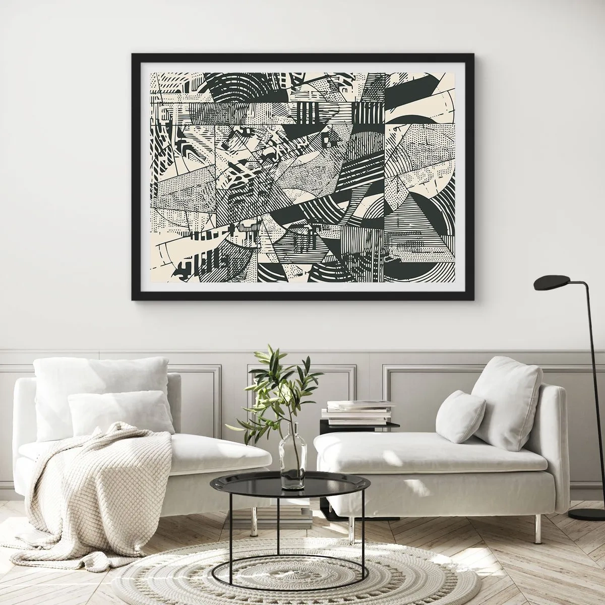 Plakát v černém rámu - Dynamika současnosti - 91x61 cm