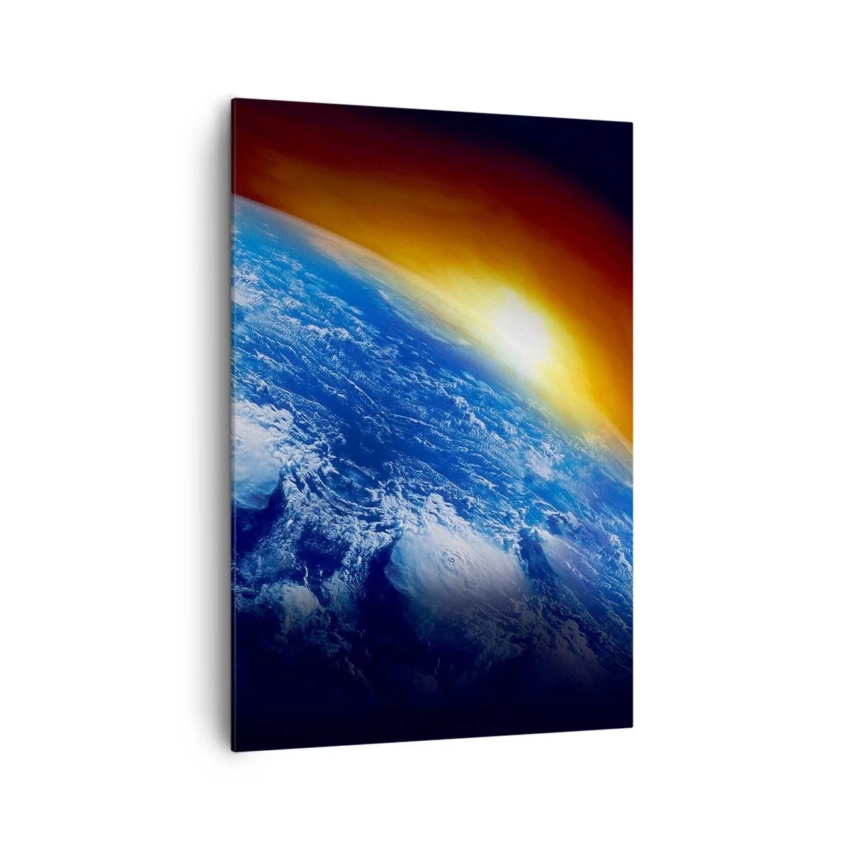 Obraz na plátně - Východ slunce nad modrou planetou - 70x100 cm