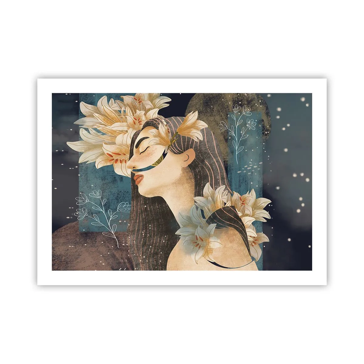 Plakát - Pohádka o princezně s liliemi - 70x50 cm