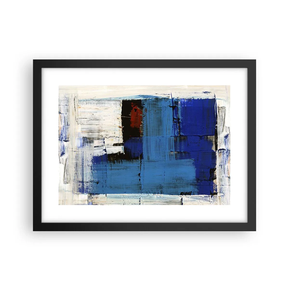 Plakát v černém rámu - Tajemství modré - 40x30 cm