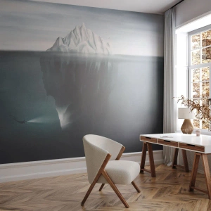 Fototapeta Standard Eco - Podvodní tajemství - Ledovec, Ledovec, Potápěč - 350x256 cm