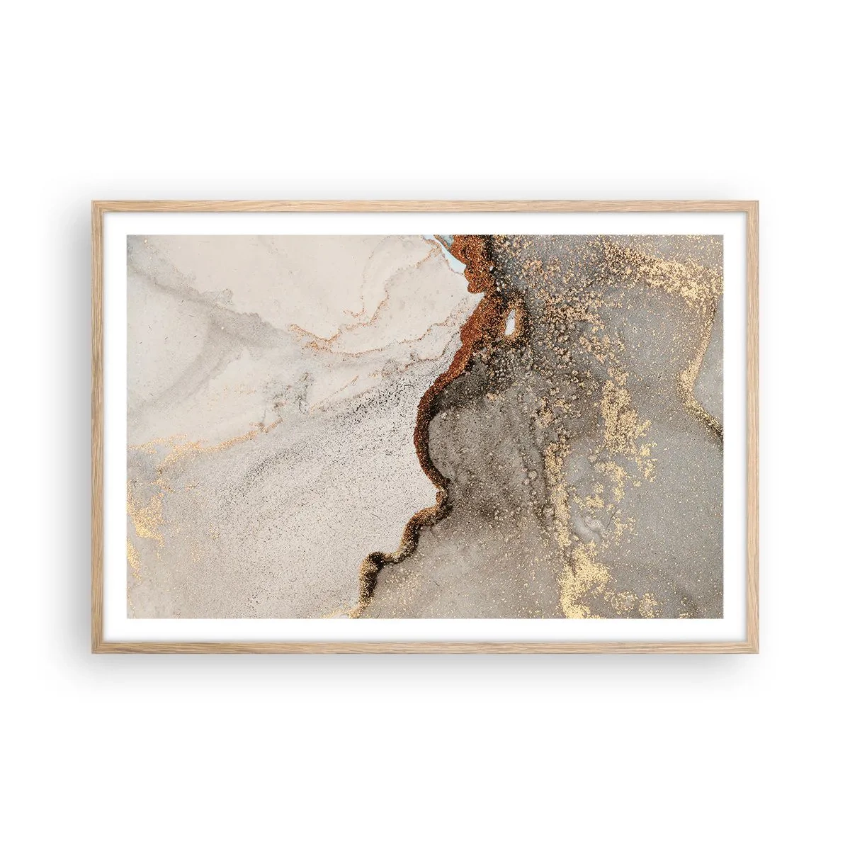 Plakát v rámu světlý dub - Na hranici barev - 91x61 cm