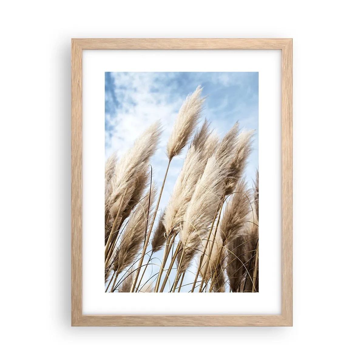 Plakát v rámu světlý dub - Slunečné a větrné pohlazení - 30x40 cm
