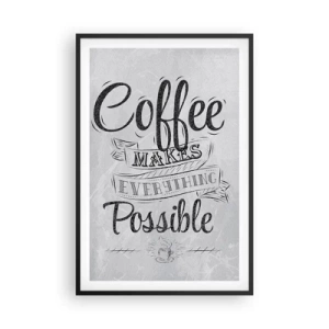 Plakát v černém rámu - Proč nemilovat kávu? - 61x91 cm