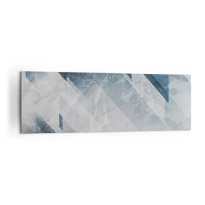 Obraz na plátně - Prostorová kompozice – pohyb šedé - 160x50 cm