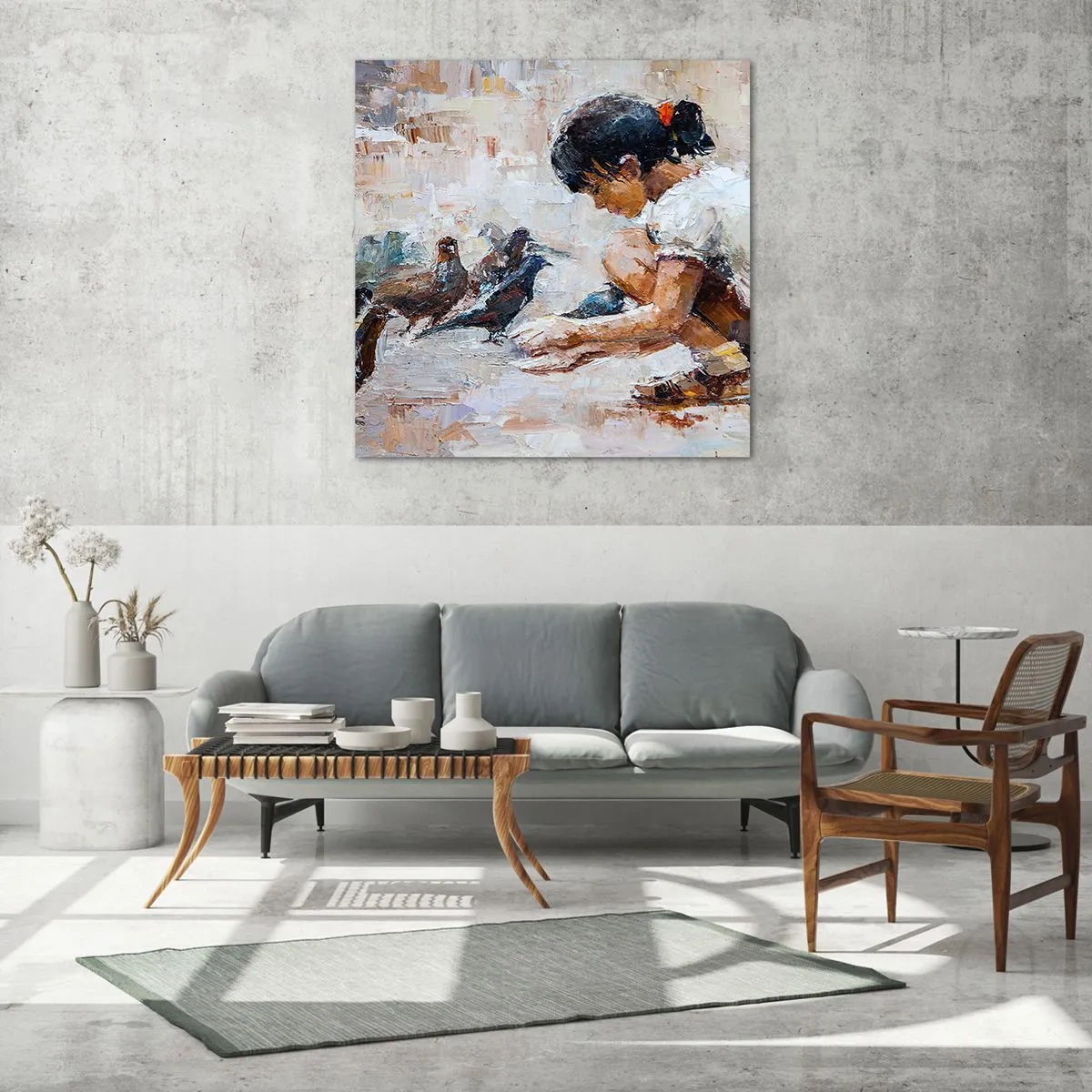 Obraz na skle - Maličcí a nejmilejší - 60x60 cm