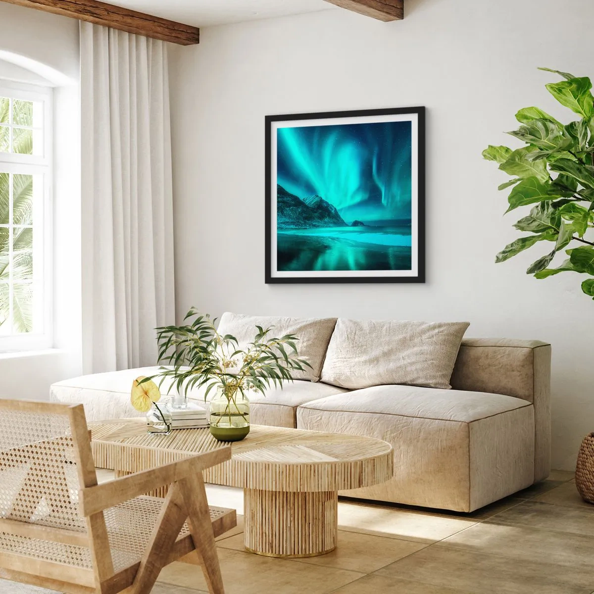 Plakát v černém rámu - Divy severu - 40x40 cm