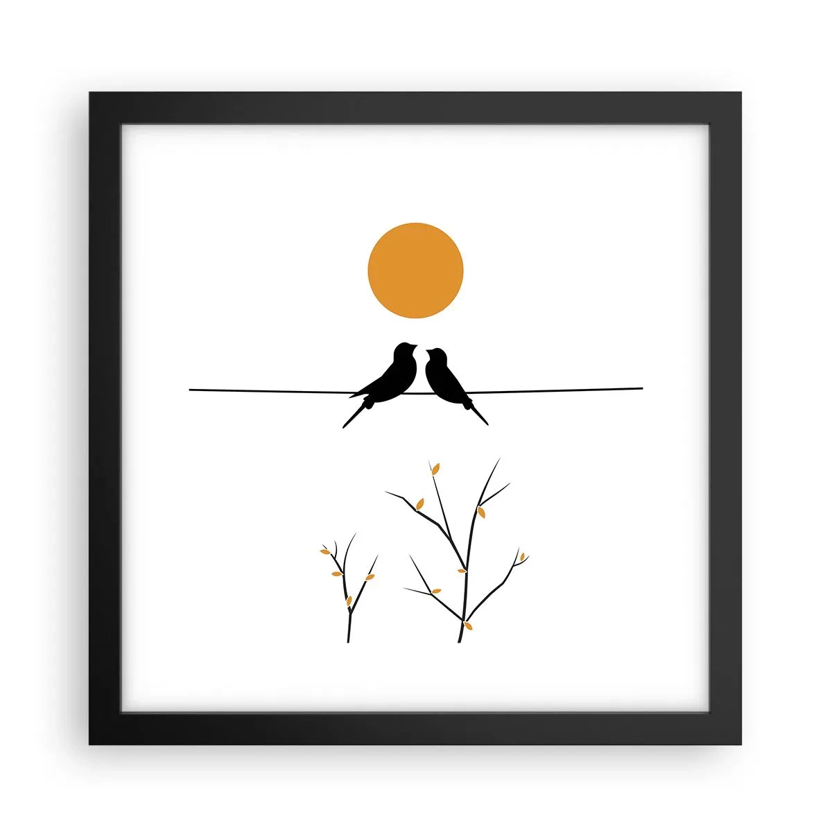 Plakát v černém rámu - Slavíčí večer - 30x30 cm