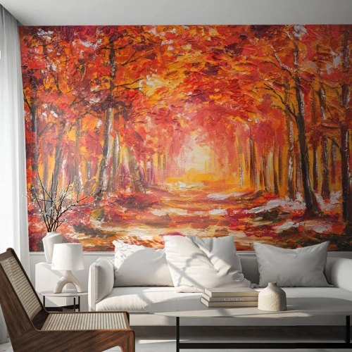 Fototapeta Premium Canvas - Měděný les - Podzim, Park, Krajina - 350x256 cm