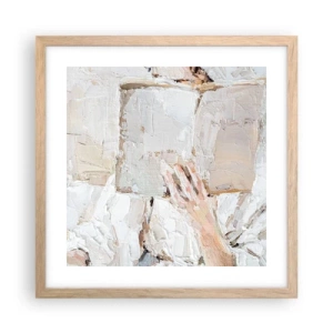 Plakát v rámu světlý dub - V jiném světě - 40x40 cm