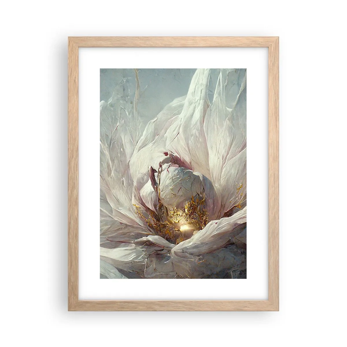 Plakát v rámu světlý dub - Rozkvétá jednou za sto let - 30x40 cm