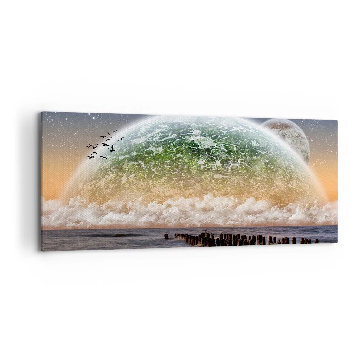 Obraz na plátně - A svět se vynořil z vody - 120x50 cm