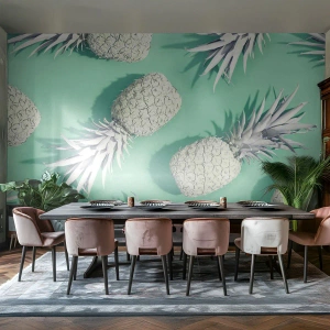 Fototapeta Premium Sand - skvěle ladí s mátou - Abstrakce, Ananas, Kus - 400x280 cm