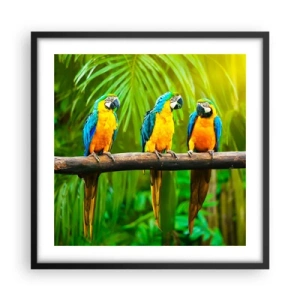 Plakát v černém rámu - Slyšela jsi, že ona…? - 50x50 cm