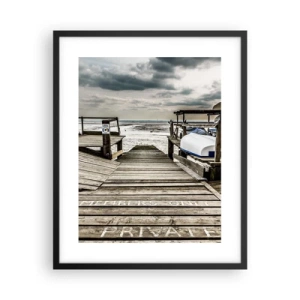 Plakát v černém rámu - Severní pláž - 40x50 cm