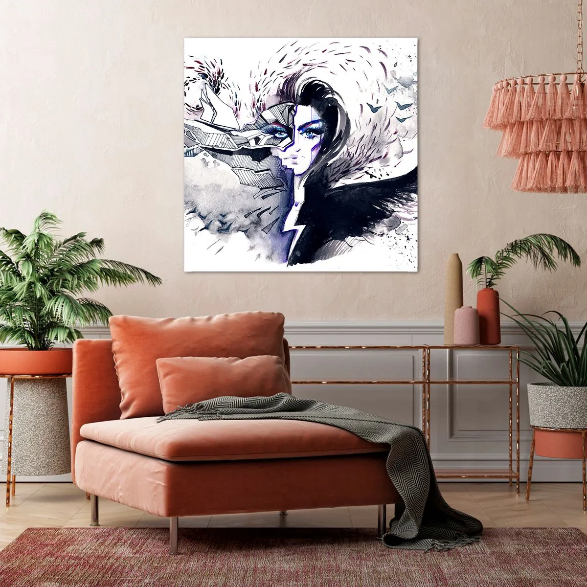 Obraz na plátně - Démonická a krásná - 60x60 cm