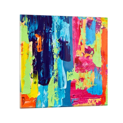 Obraz na skle - Život je krásný! - 30x30 cm