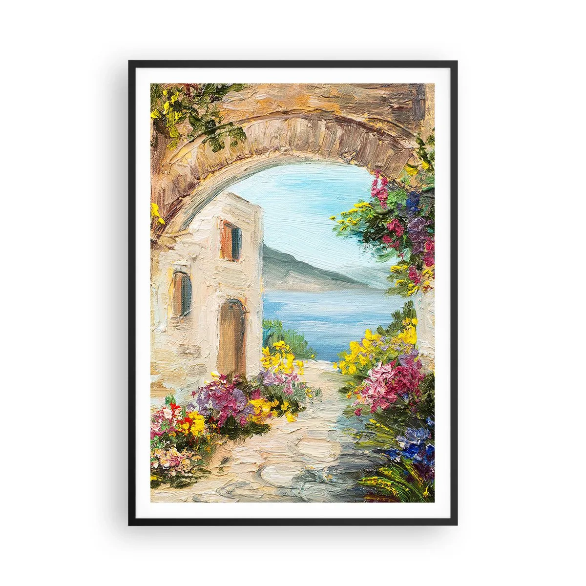 Plakát v černém rámu - Půvab pobřežní krajiny - 70x100 cm