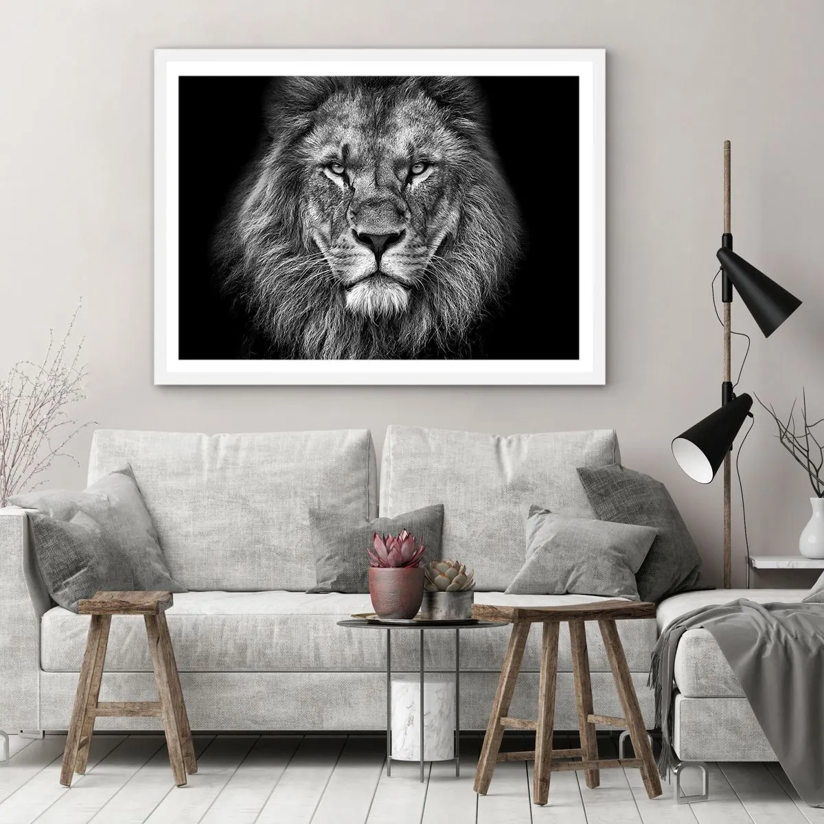Plakát v bílém rámu - V korunovačním oděvu - 91x61 cm
