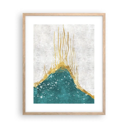 Plakát v rámu světlý dub - Zlatý příliv - 40x50 cm
