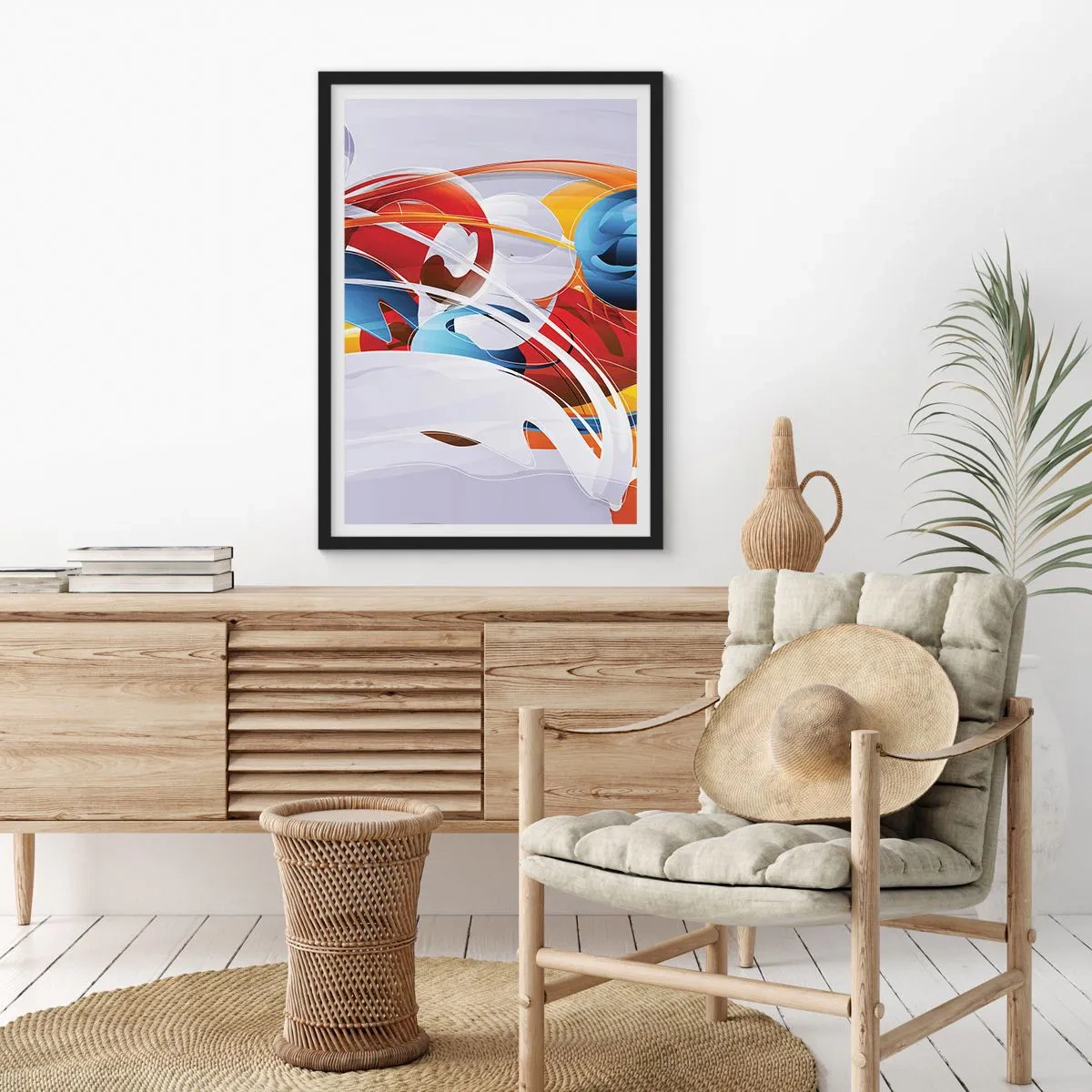 Plakát v černém rámu - Tanec živlů - 61x91 cm
