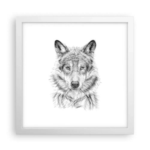 Plakát v bílém rámu - Rozený vůdce - 30x30 cm