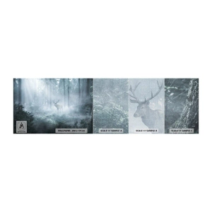 Vzor Fototapety Premium Canvas - Ranní obchůzka sídliště - Krajina, Les, Jelen - 100x30 cm