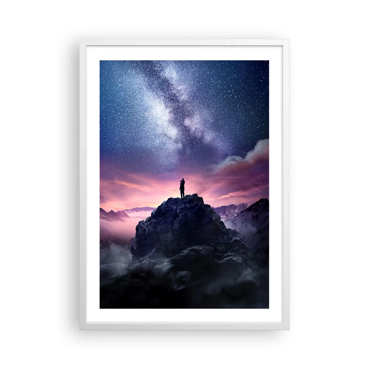 Plakát v bílém rámu - A pocítil život - 50x70 cm