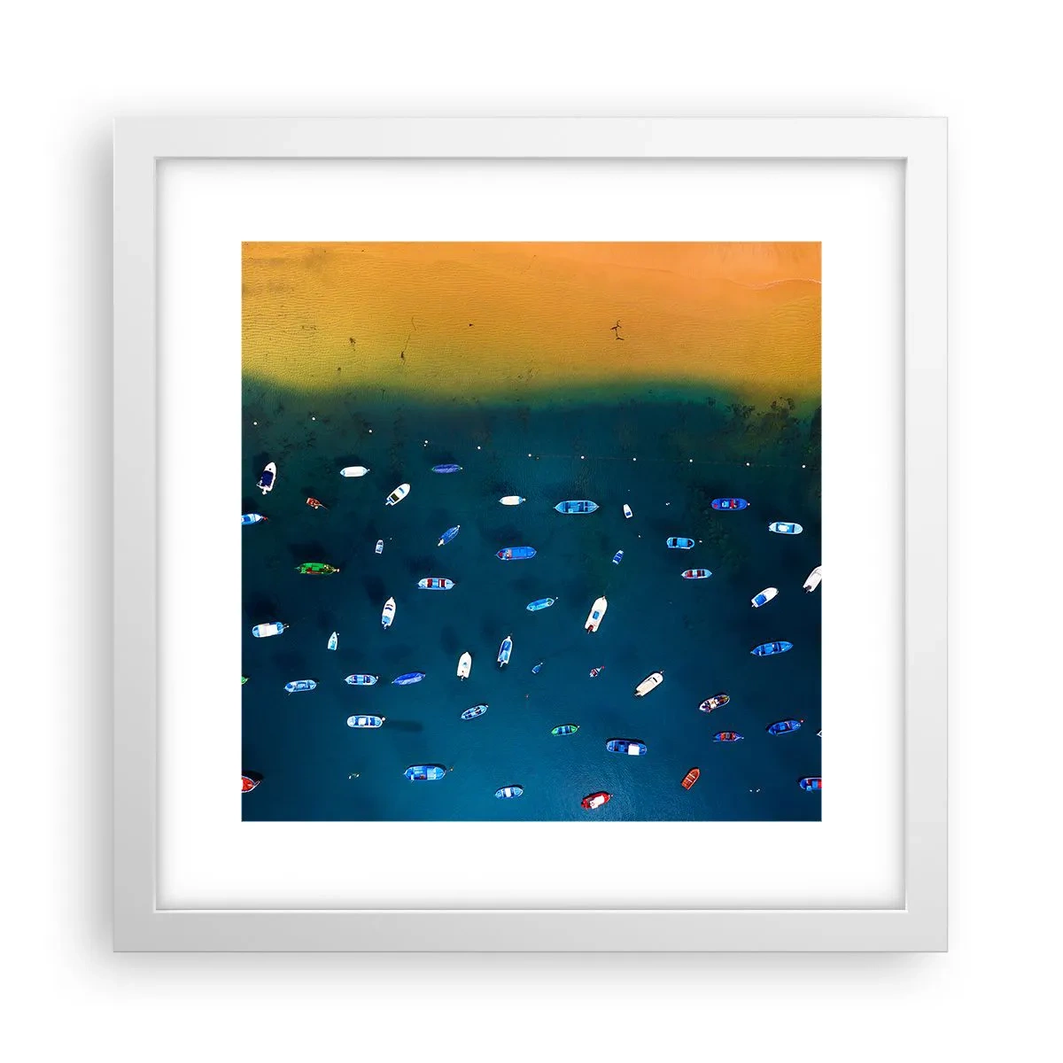 Plakát v bílém rámu - Prázdninová hra - 30x30 cm