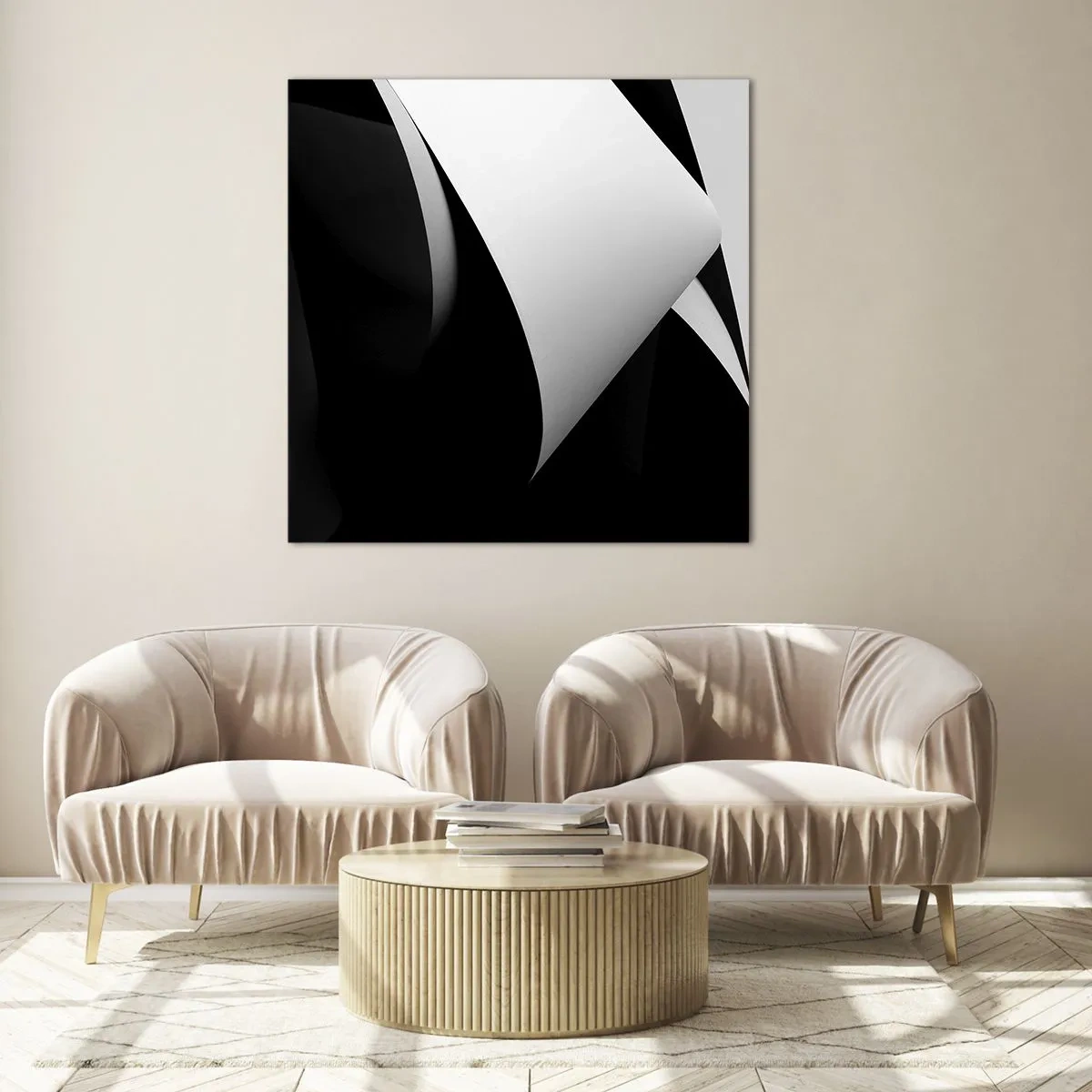 Obraz na skle - Světlo z hlubin stínu - 30x30 cm