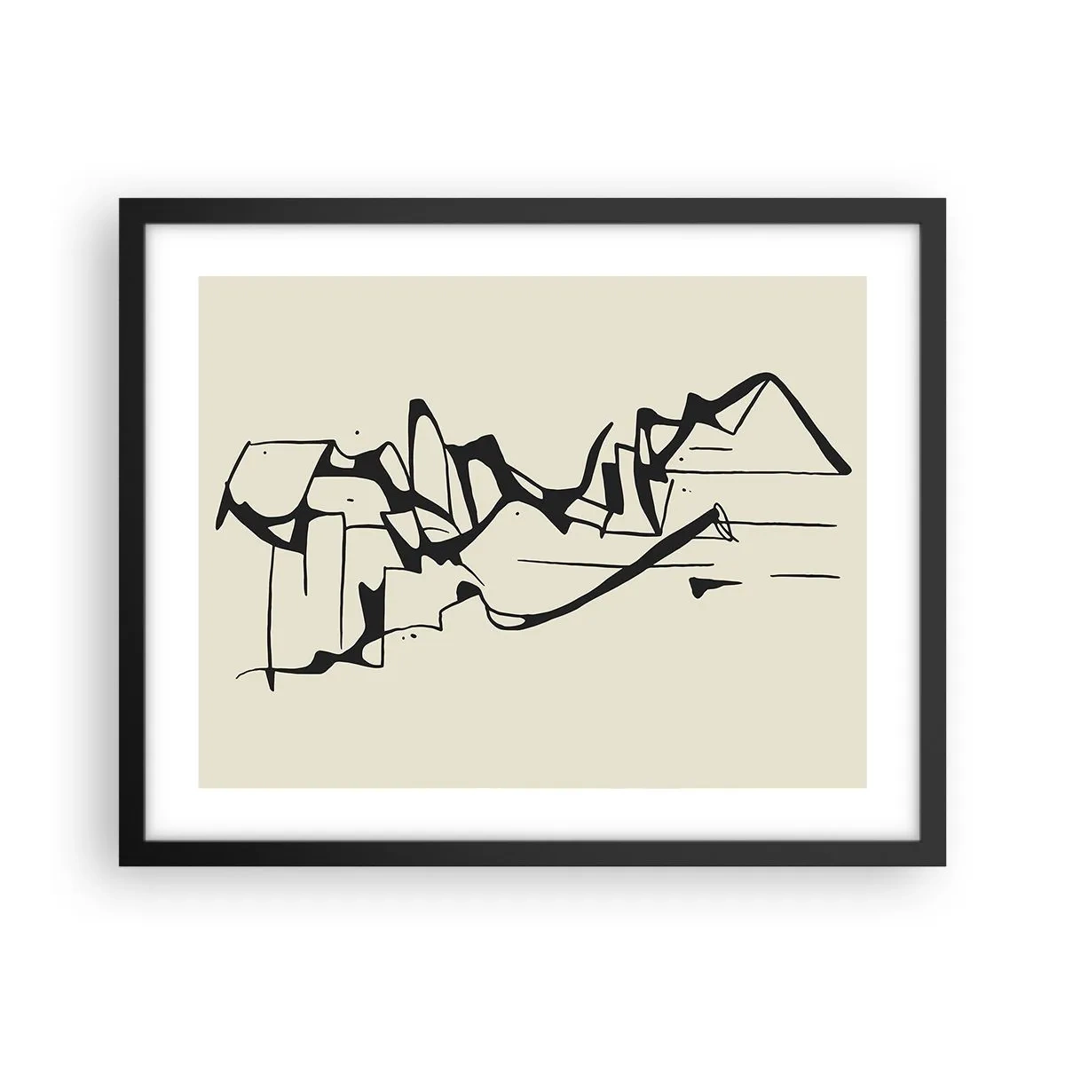 Plakát v černém rámu - Možná krajina - 50x40 cm