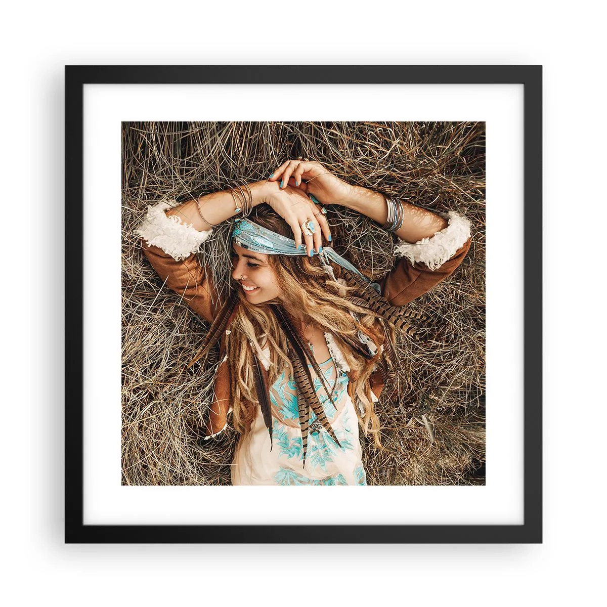 Plakát v černém rámu - Na cestě do léta lásky - 40x40 cm