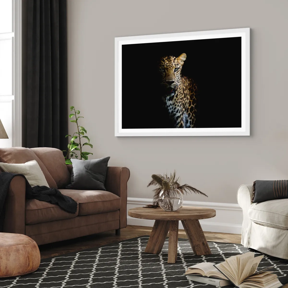 Plakát v bílém rámu - Temná krása - 91x61 cm