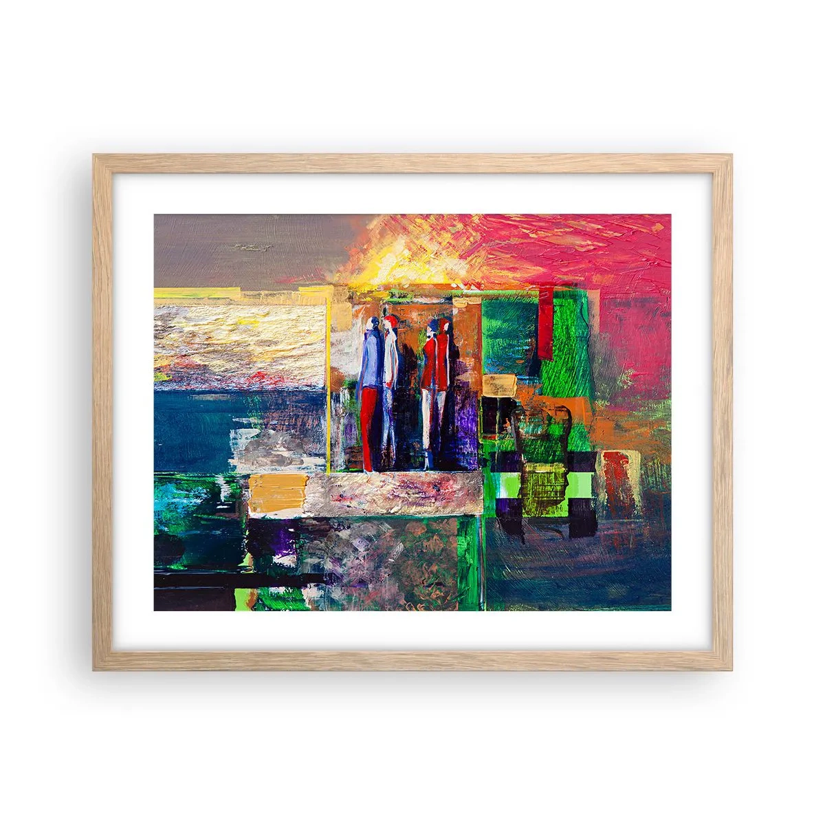 Plakát v rámu světlý dub - Vztahy a emoce - 50x40 cm