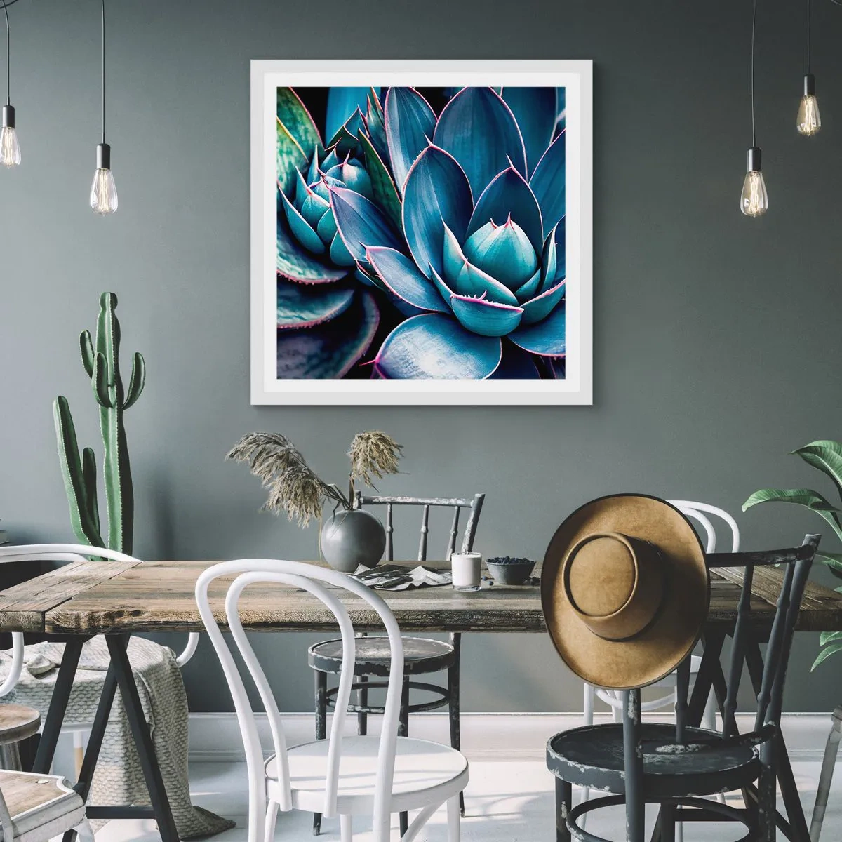 Plakát v bílém rámu - Vitální síla - 60x60 cm