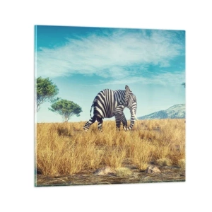 Obraz na skle - Šedá už není v módě - 30x30 cm