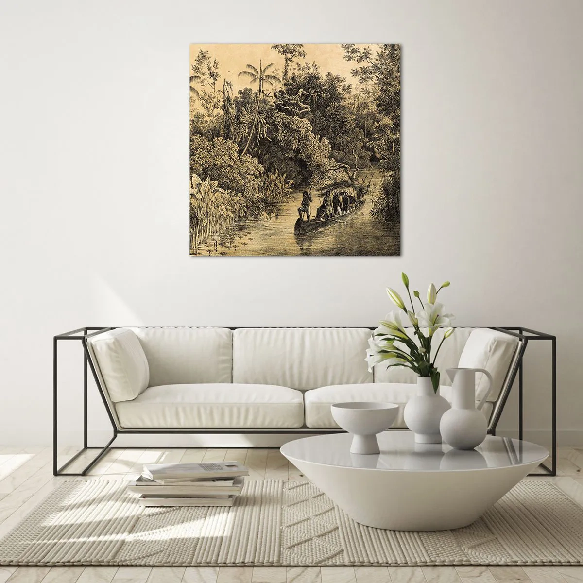 Obraz na skle - Výlet ke zdroji - 70x70 cm