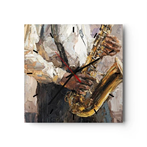 Nástěnné hodiny - Čas na sólovou hru - 30x30 cm