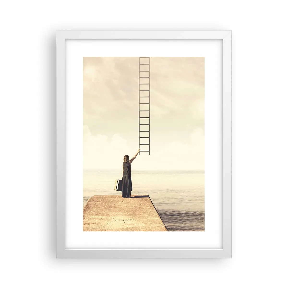 Plakát v bílém rámu - Magická cesta - 30x40 cm