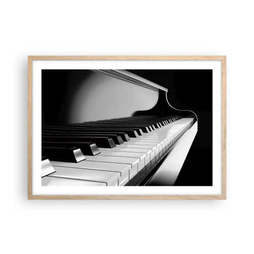 Plakát v rámu světlý dub - Harmonie tvarů a barev - 70x50 cm