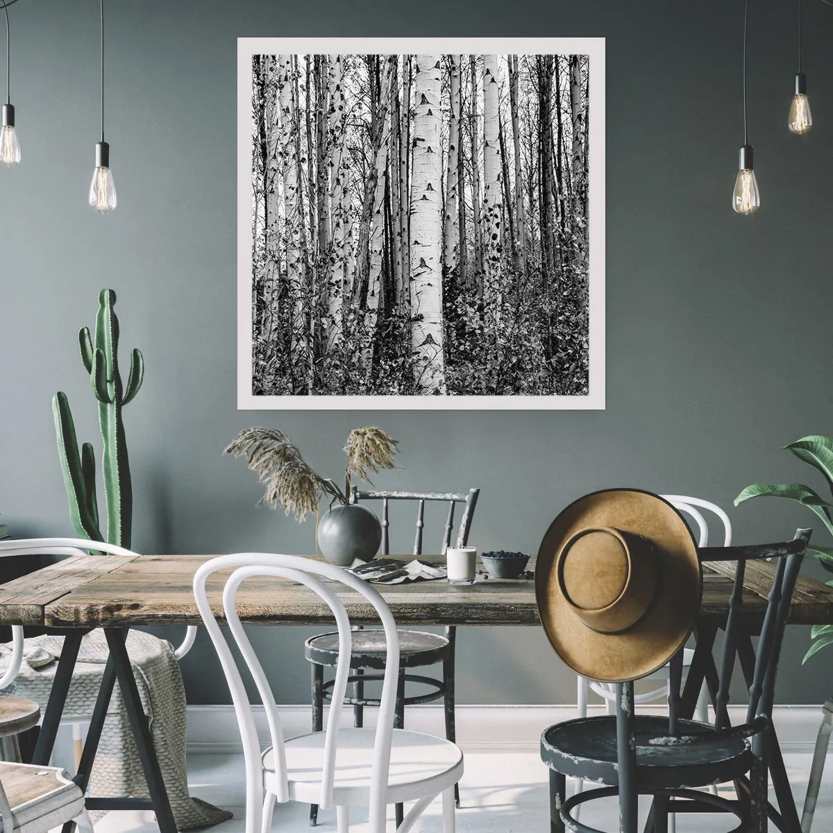 Plakát - Březová kolonáda - 30x30 cm