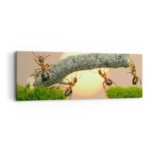 Obraz na plátně - Radostná, společná práce - 90x30 cm